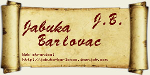 Jabuka Barlovac vizit kartica